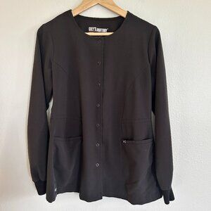 Greys Anatomy Signature Scrub Jacket S Black Snap 2407 Nursing Medical
